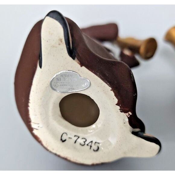 Vintage National Potteries Co 3 Musical Monks Friars Statues Japan 5" Tall PB177 - Picture 5 of 6